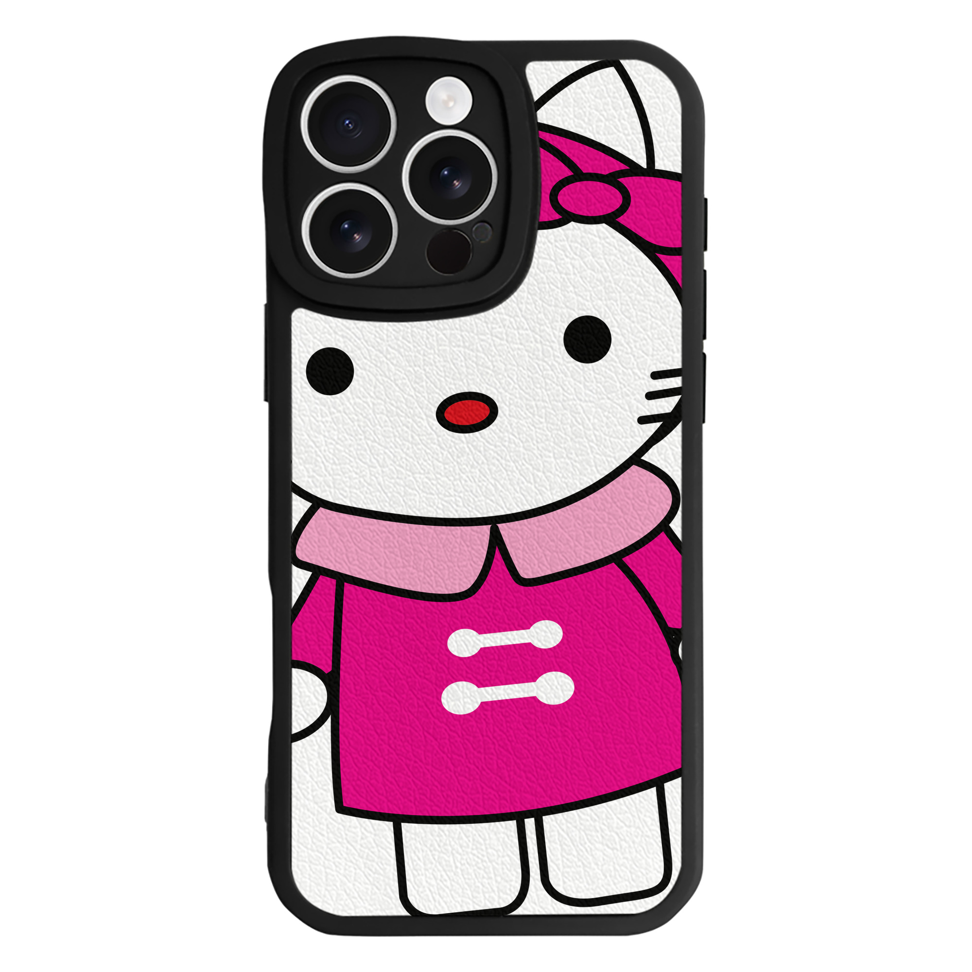 （画像用） Hello Kitty ハローキティ 【iPhone 16シリーズ対応】シリコンスマホケース（レザー調） 材質：シリコン